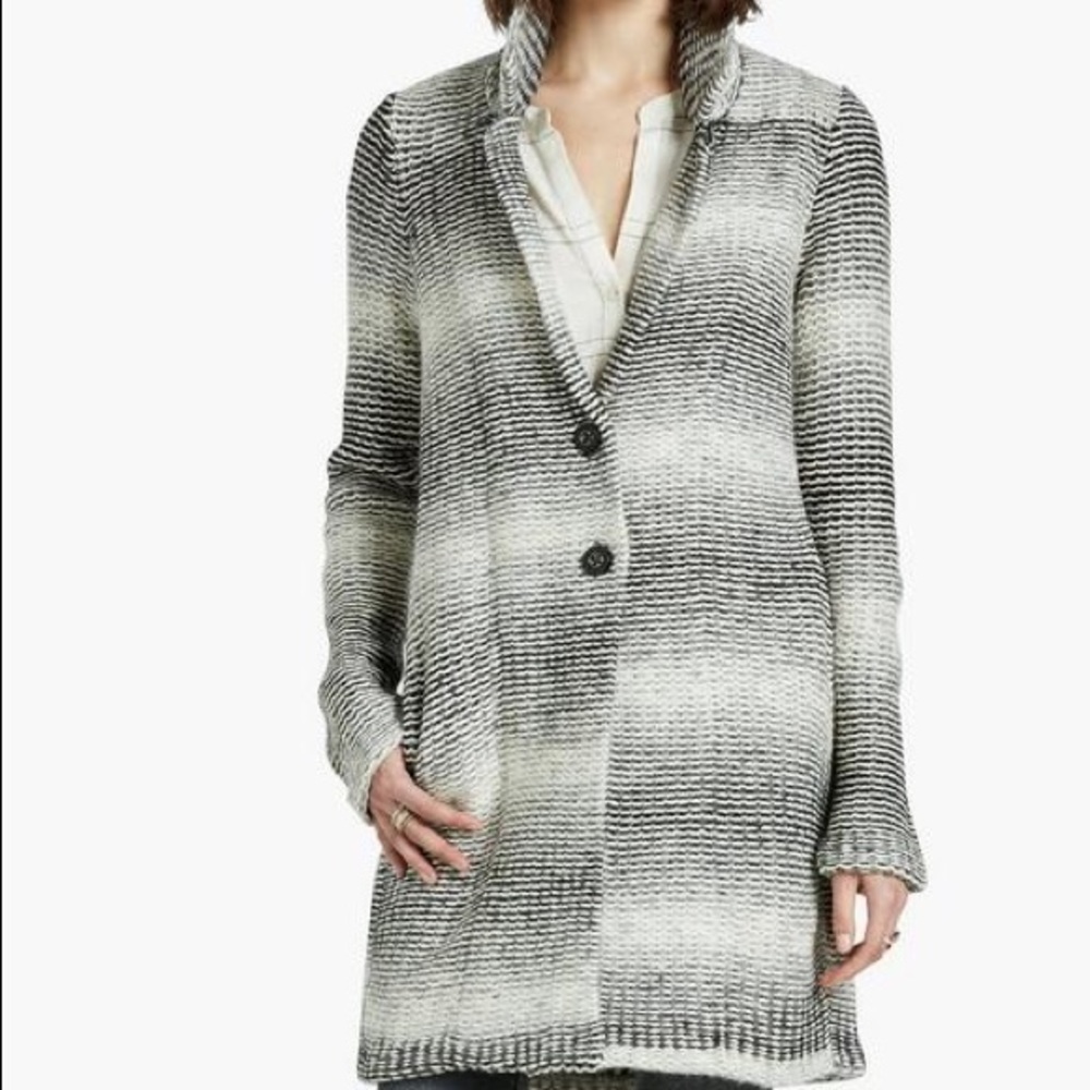 LUCKY BRAND Ombre Car Sweater Coat Size Medium